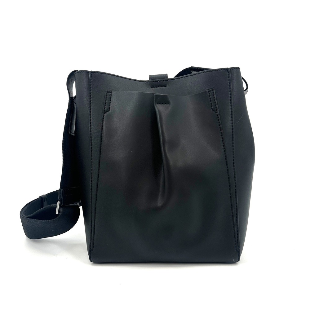Everlane Mini Studio Bag Black Leather Crossbody Shoulder Bag Adjustable Strap - Picture 9 of 9